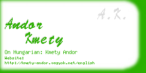 andor kmety business card